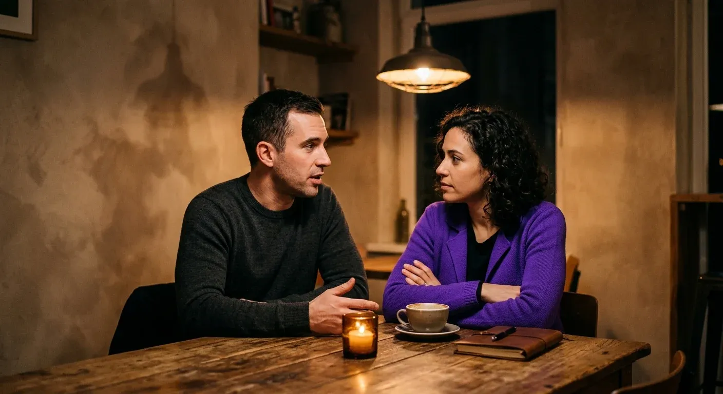 Casal conversando sobre futuro em namoro longo — sinais de construção, medo ou acomodação